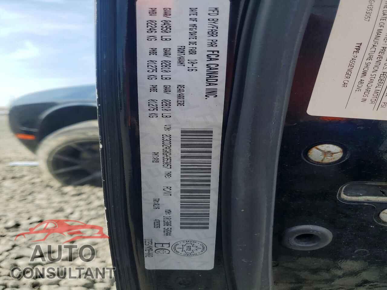 DODGE CHALLENGER 2016 - 2C3CDZAG0GH353057
