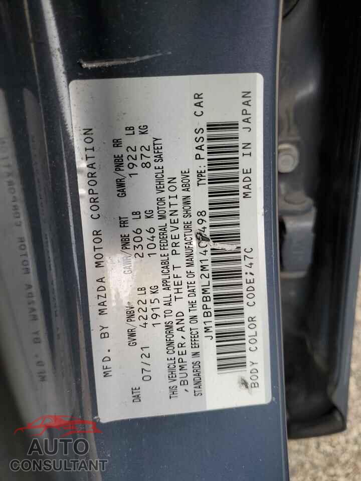 MAZDA 3 2021 - JM1BPBML2M1400498