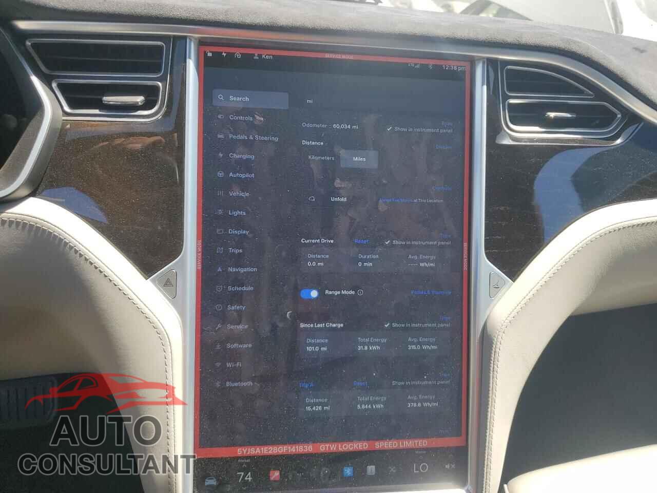 TESLA MODEL S 2016 - 5YJSA1E28GF141836