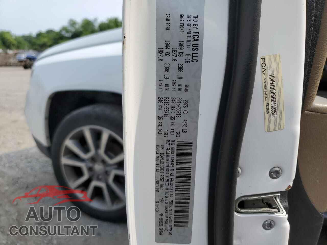 JEEP COMPASS 2017 - 1C4NJDEB6HD112357
