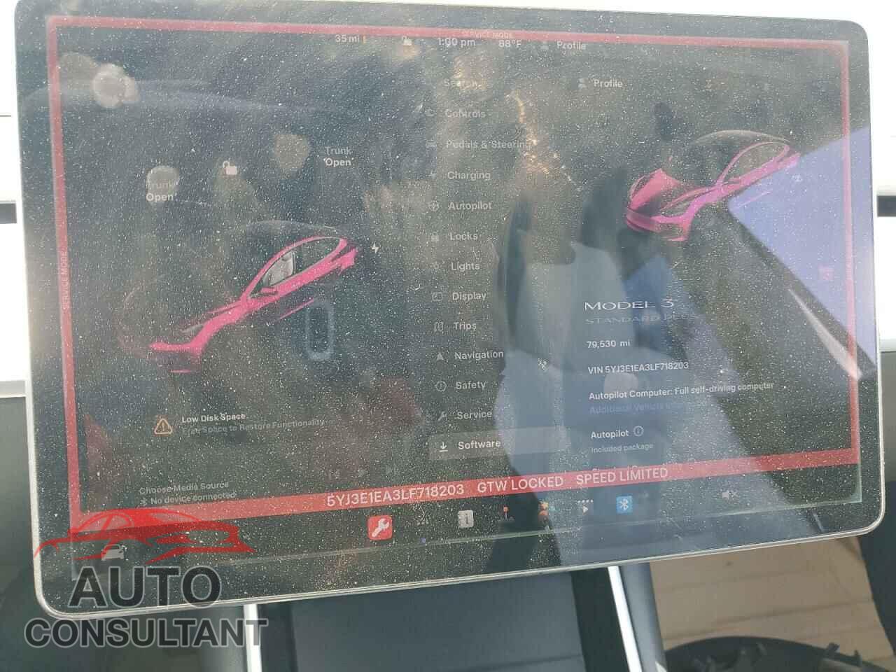 TESLA MODEL 3 2020 - 5YJ3E1EA3LF718203