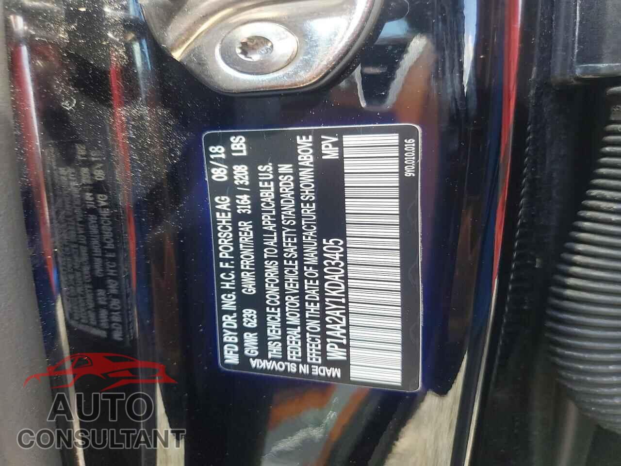 PORSCHE CAYENNE 2019 - WP1AA2AY1KDA03405