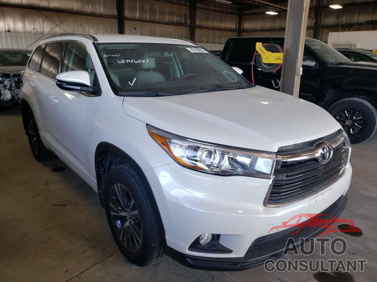 TOYOTA HIGHLANDER 2016 - 5TDJKRFH0GS505706
