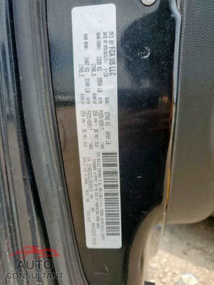 DODGE CARAVAN 2018 - 2C4RDGEG2JR202016