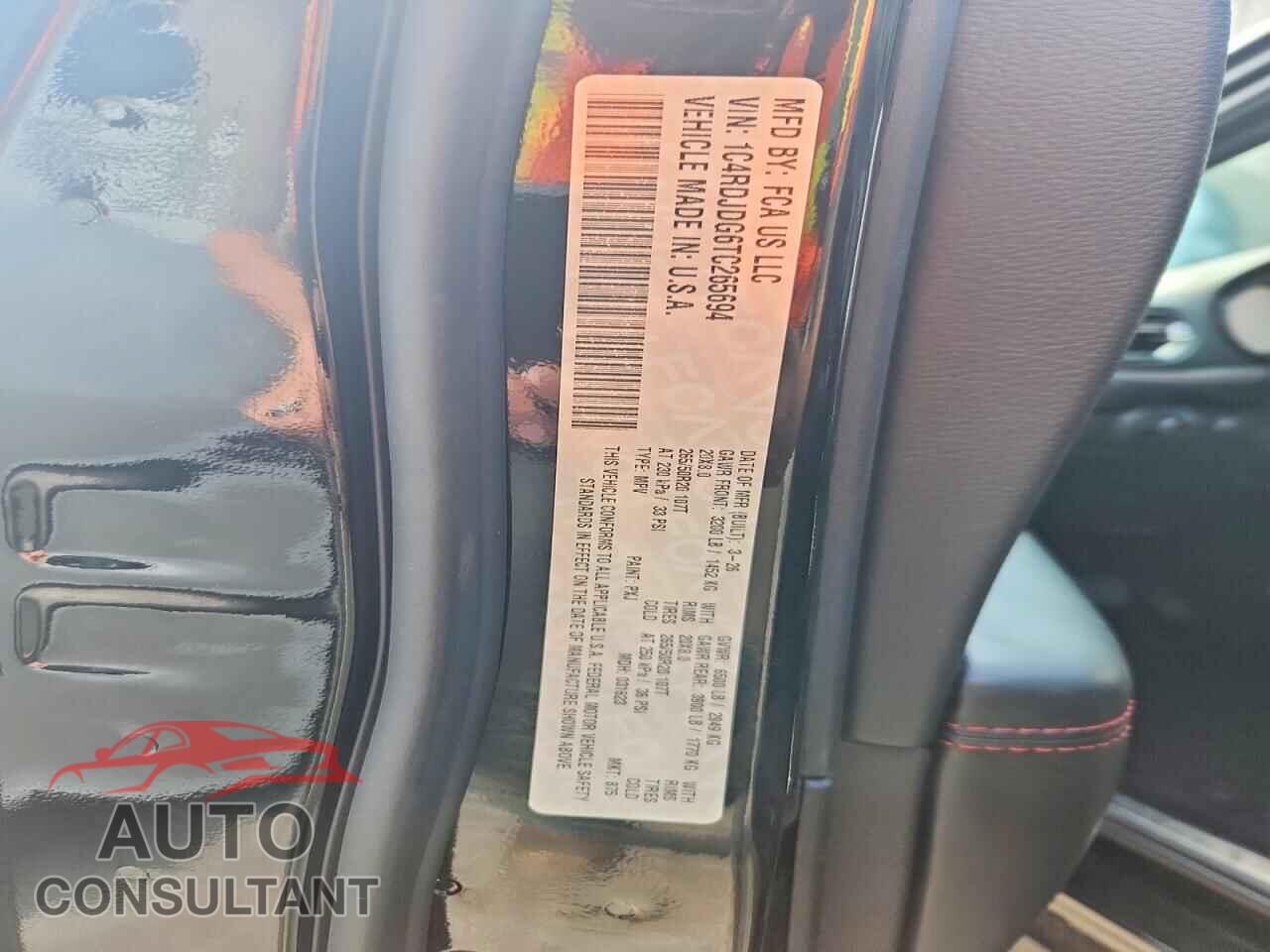 DODGE DURANGO 2026 - 1C4RDJDG6TC265694