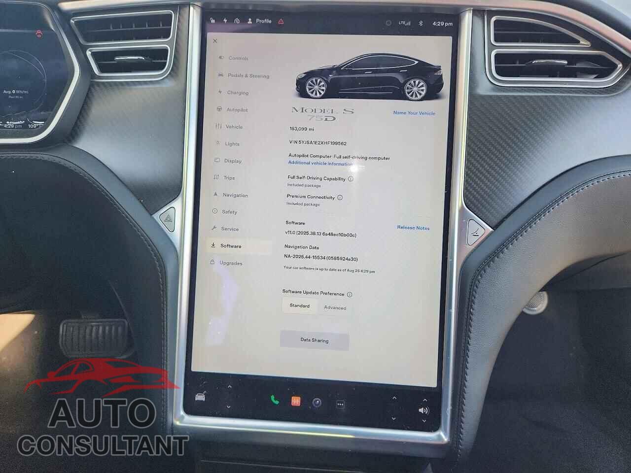 TESLA MODEL S 2017 - 5YJSA1E2XHF199562