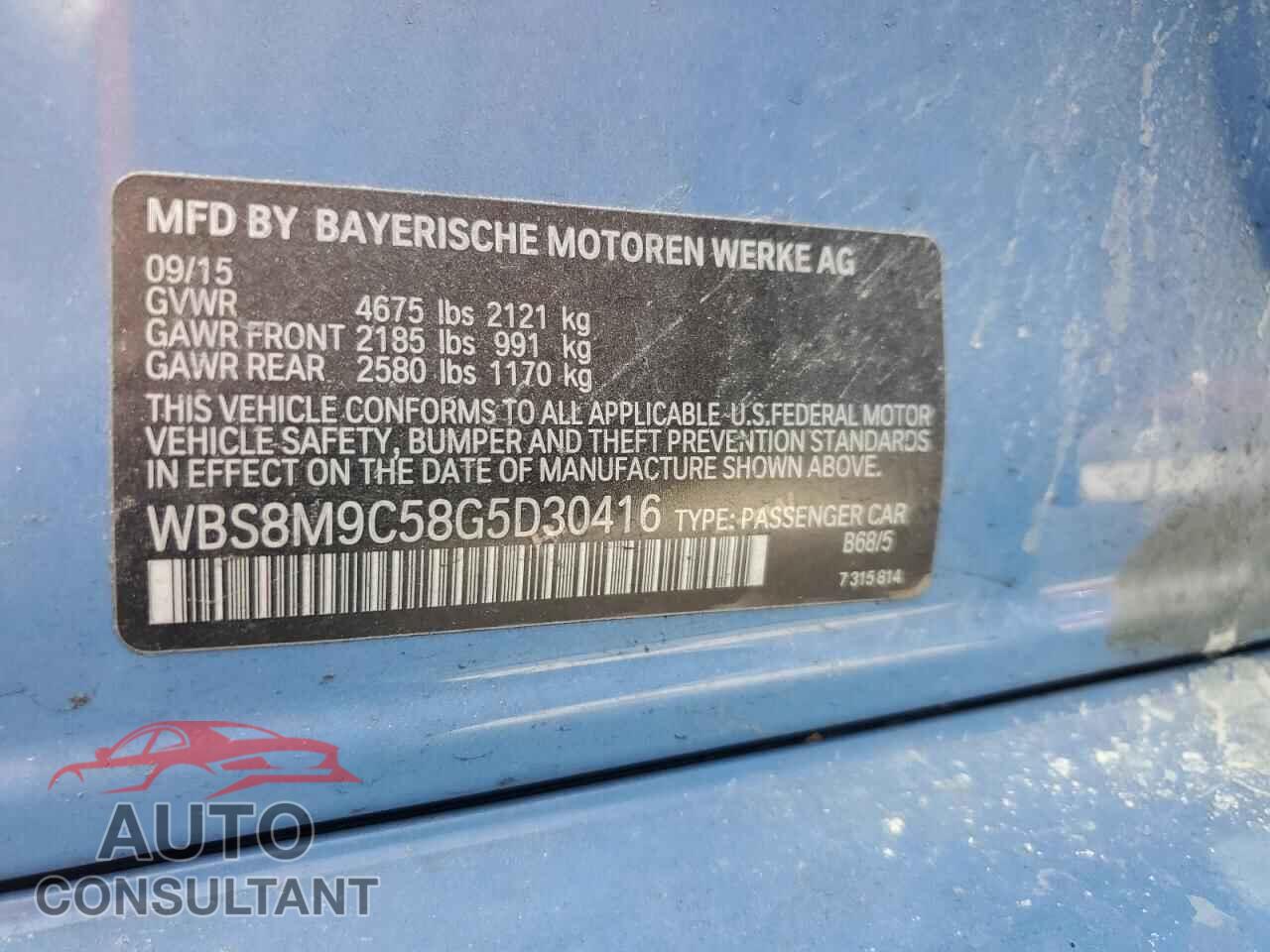 BMW M3 2016 - WBS8M9C58G5D30416