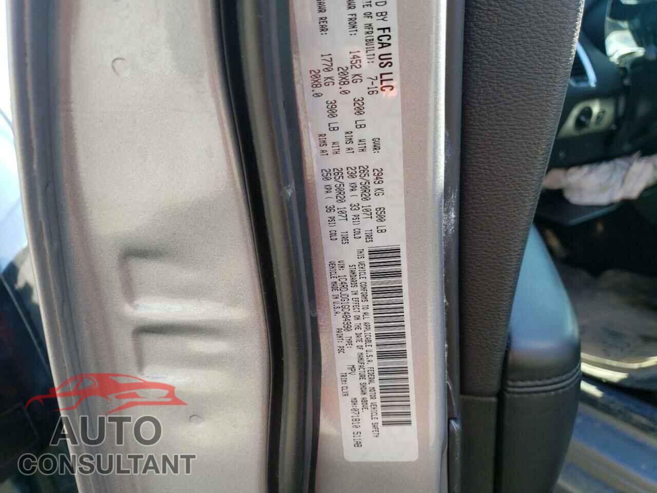 DODGE DURANGO 2016 - 1C4RDJDG1GC484990