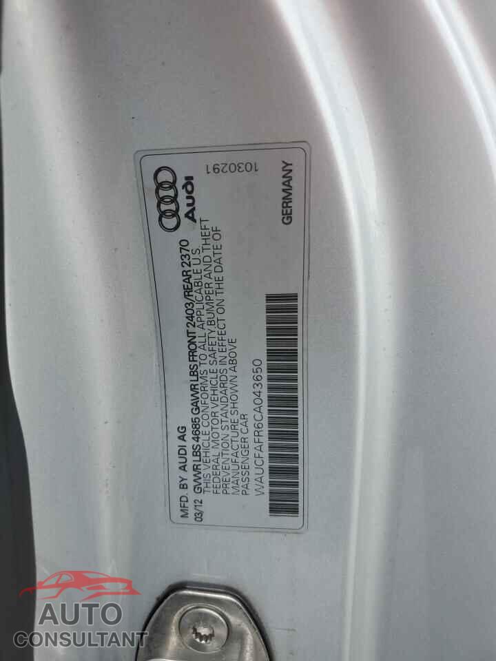 AUDI A5 2012 - WAUCFAFR6CA043650
