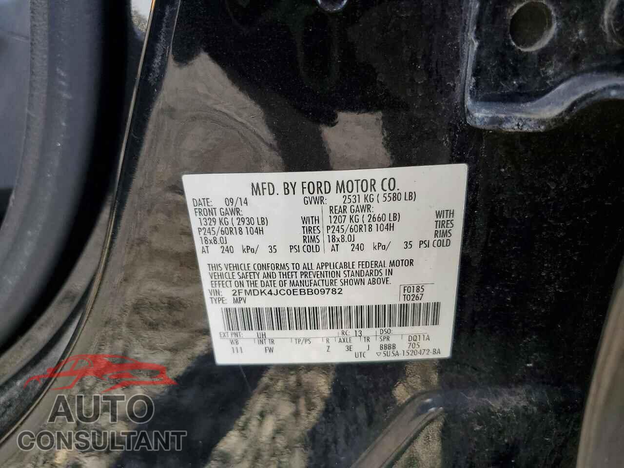 FORD EDGE 2014 - 2FMDK4JC0EBB09782