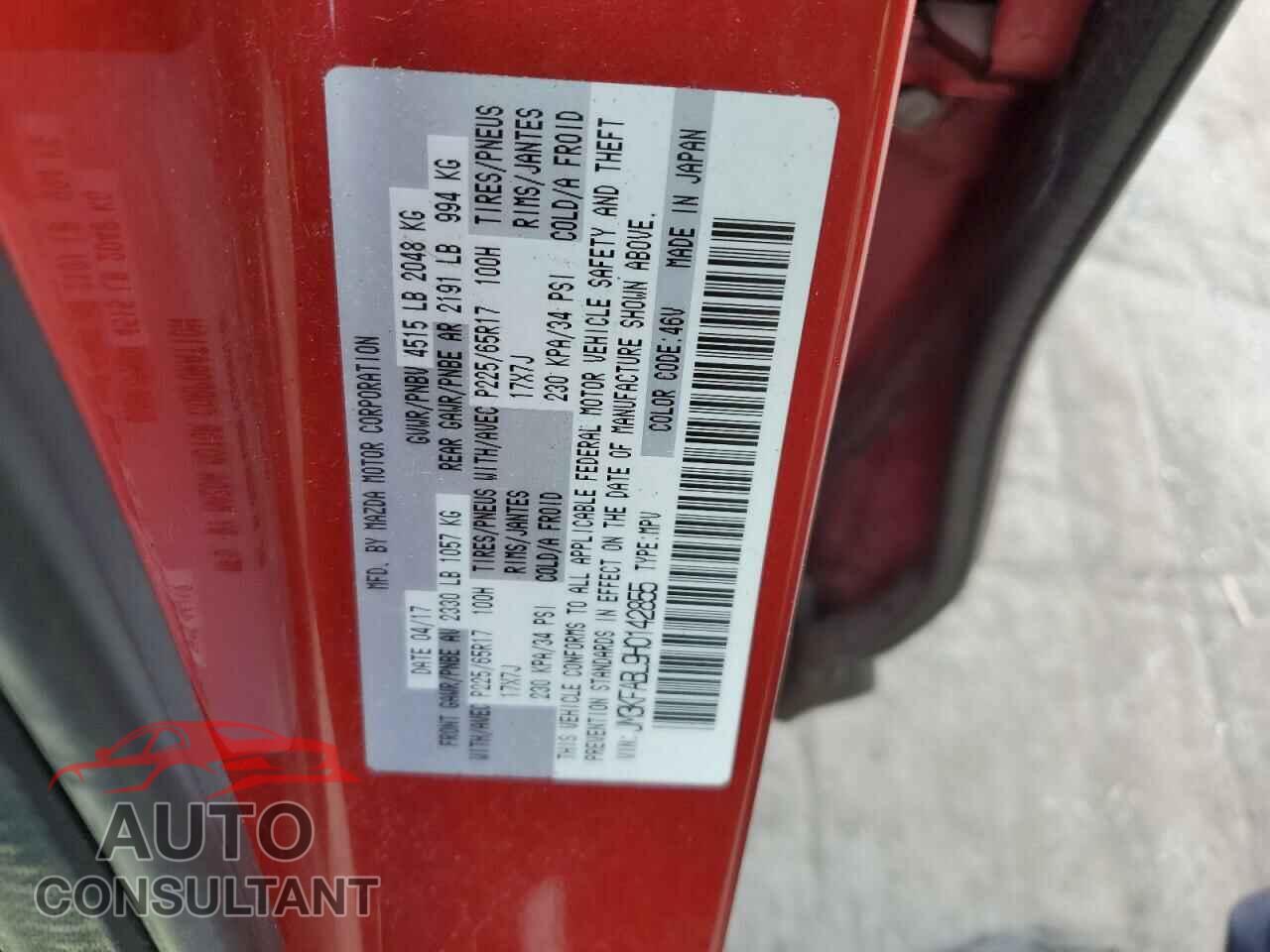 MAZDA CX-5 2017 - JM3KFABL9H0142855