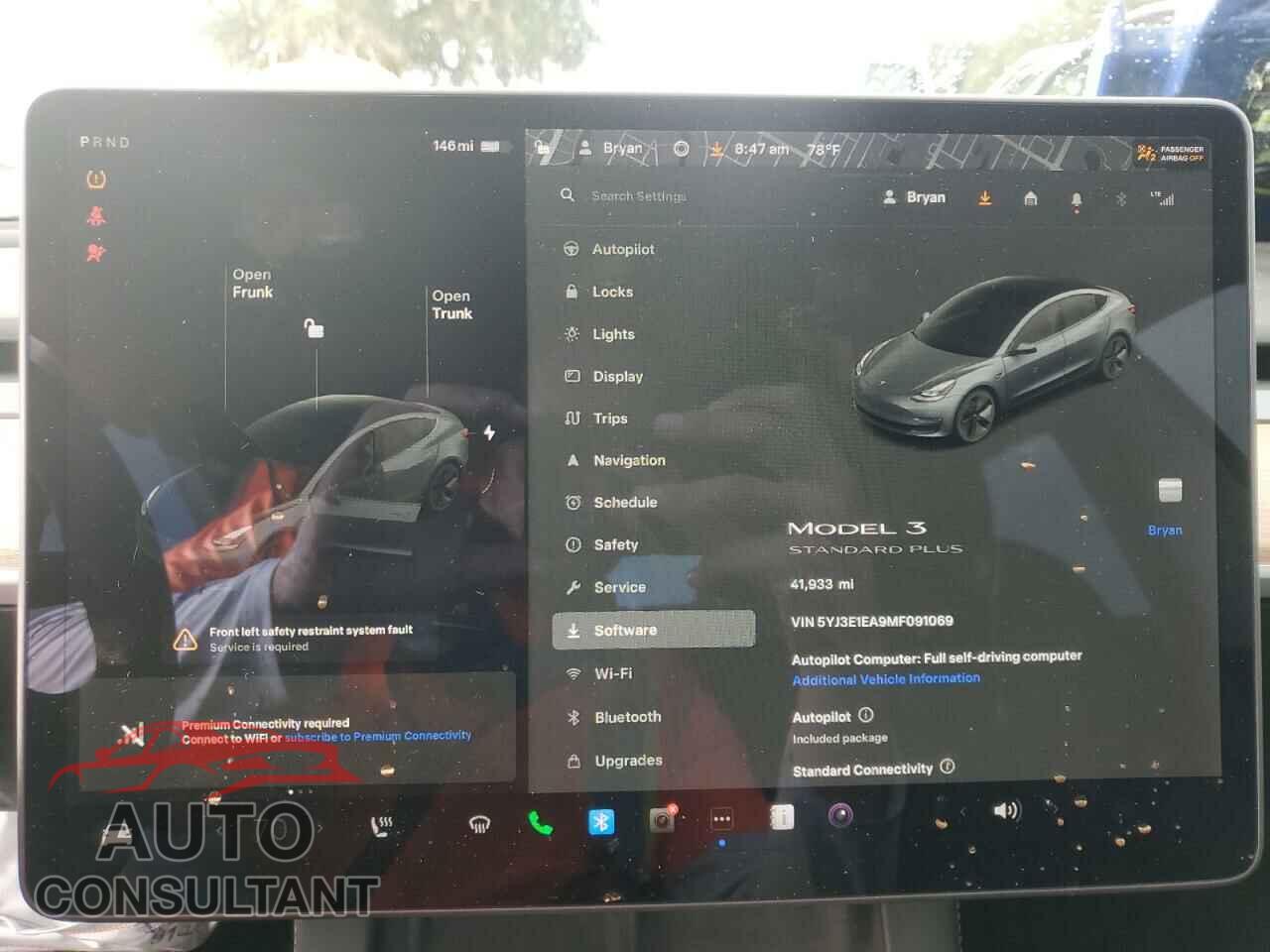TESLA MODEL 3 2021 - 5YJ3E1EA9MF091069