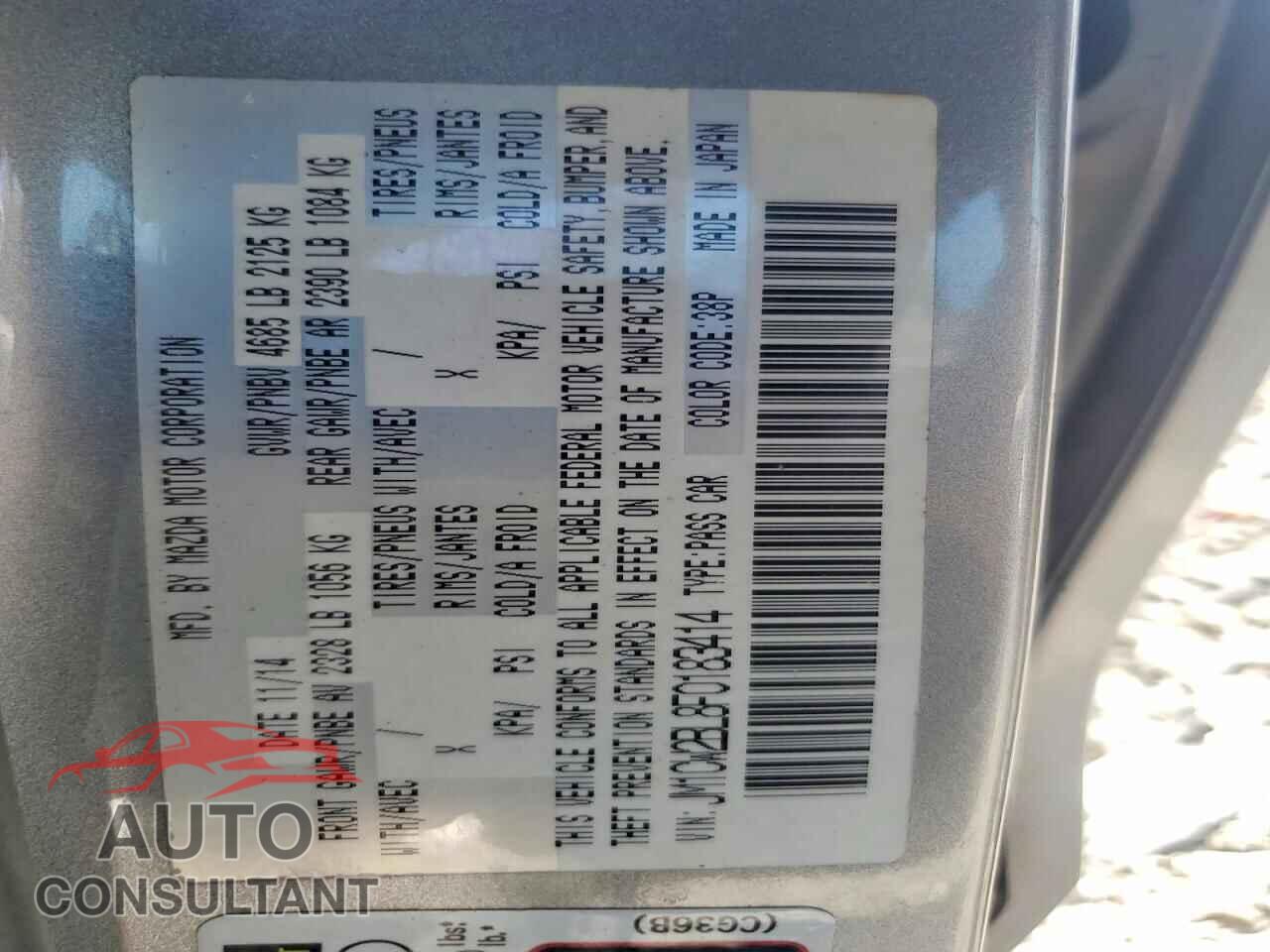 MAZDA 5 2015 - JM1CW2BL8F0183414
