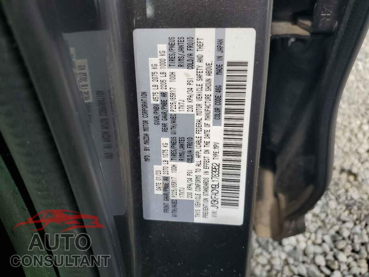 MAZDA CX-5 2020 - JM3KFACM9L1783952