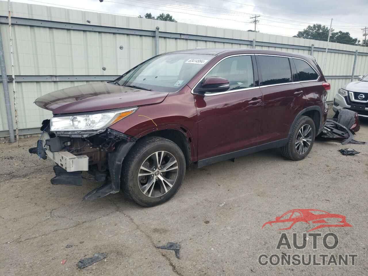 TOYOTA HIGHLANDER 2019 - 5TDZARFH1KS060990