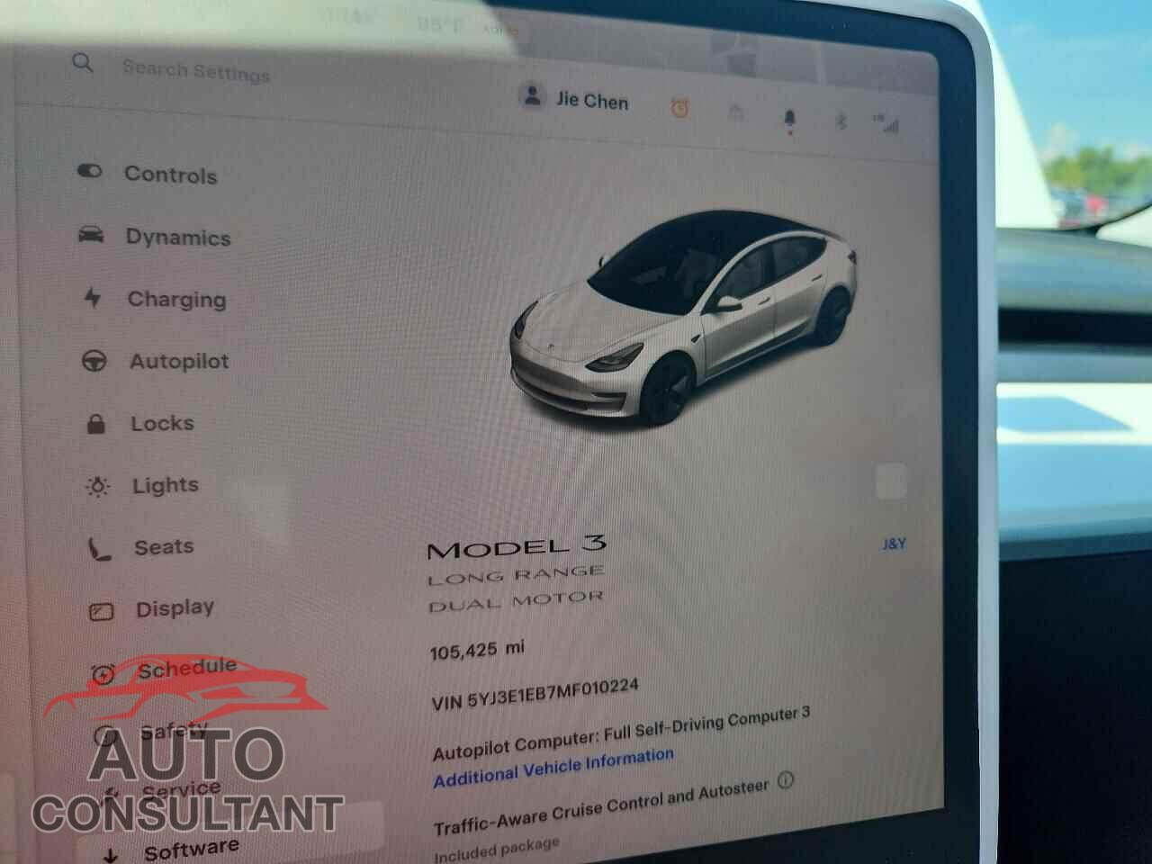 TESLA MODEL 3 2021 - 5YJ3E1EB7MF010224