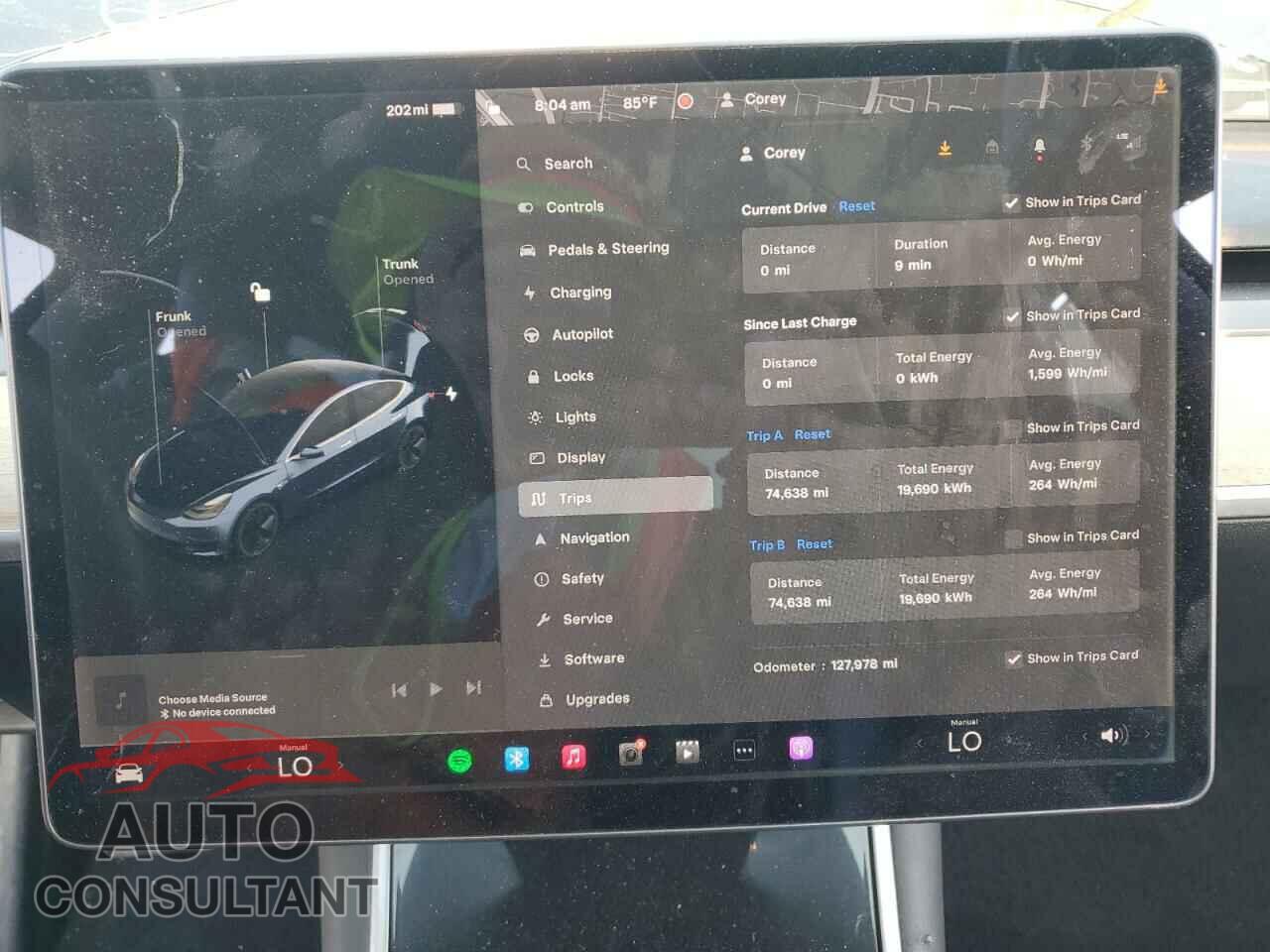 TESLA MODEL 3 2019 - 5YJ3E1EB0KF432798