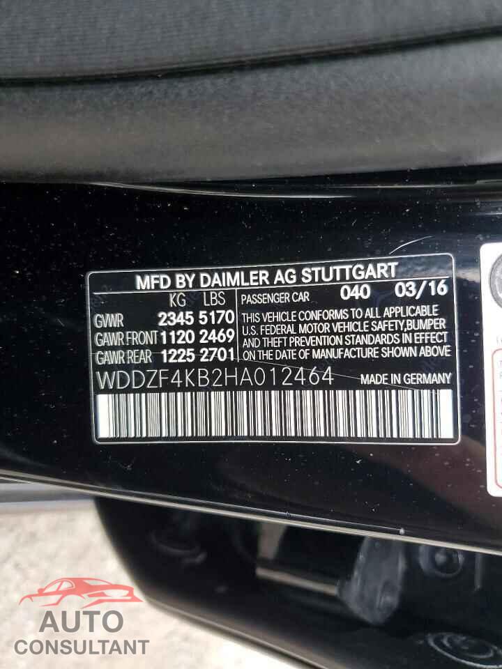 MERCEDES-BENZ E-CLASS 2017 - WDDZF4KB2HA012464