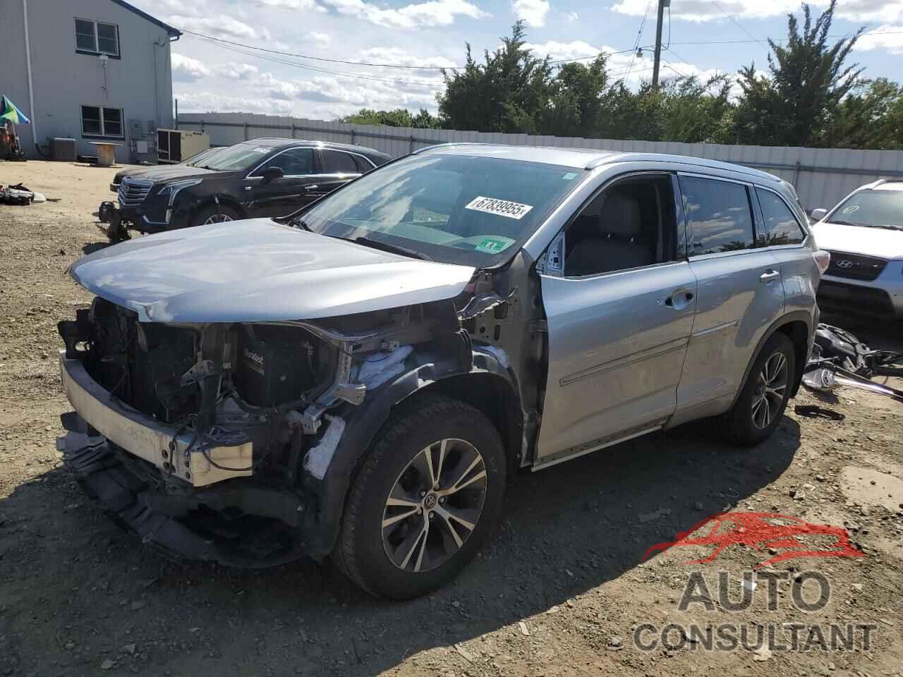 TOYOTA HIGHLANDER 2016 - 5TDJKRFH0GS304288