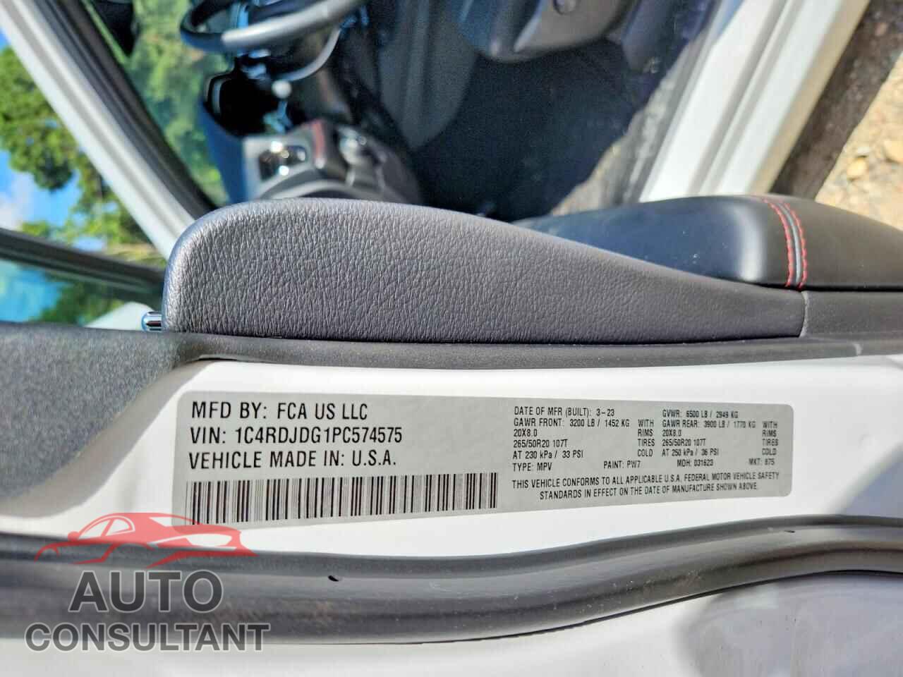 DODGE DURANGO 2023 - 1C4RDJDG1PC574575