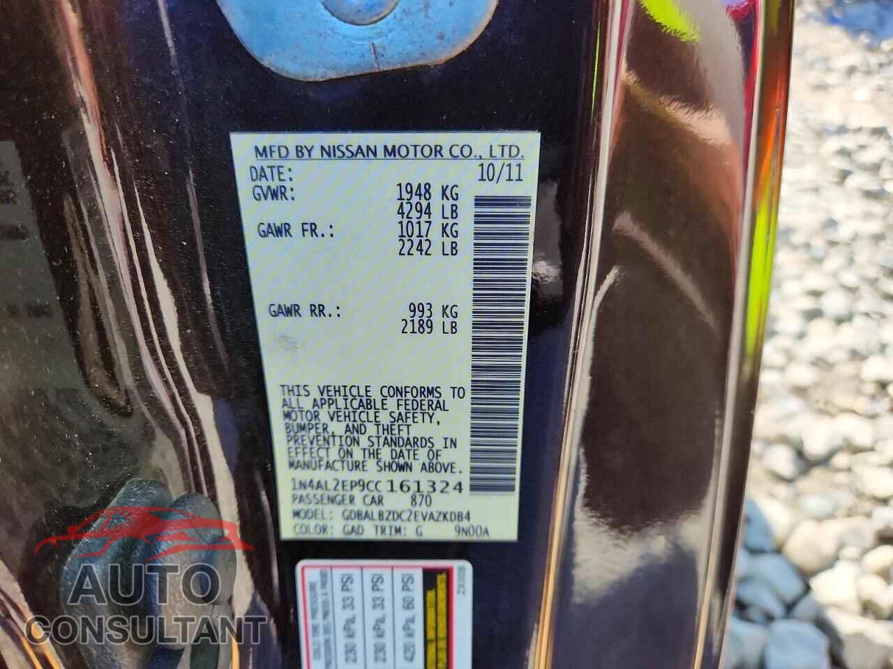 NISSAN ALTIMA 2012 - 1N4AL2EP9CC161324