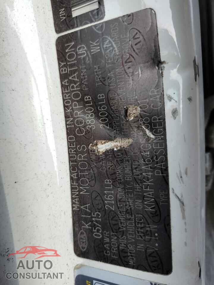 KIA FORTE 2016 - KNAFK4A64G5458701