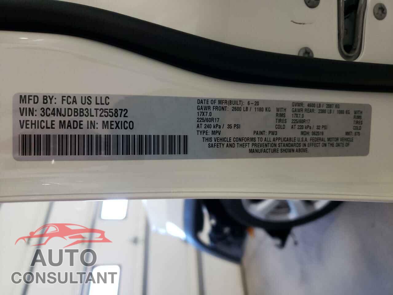 JEEP COMPASS 2020 - 3C4NJDBB3LT255872