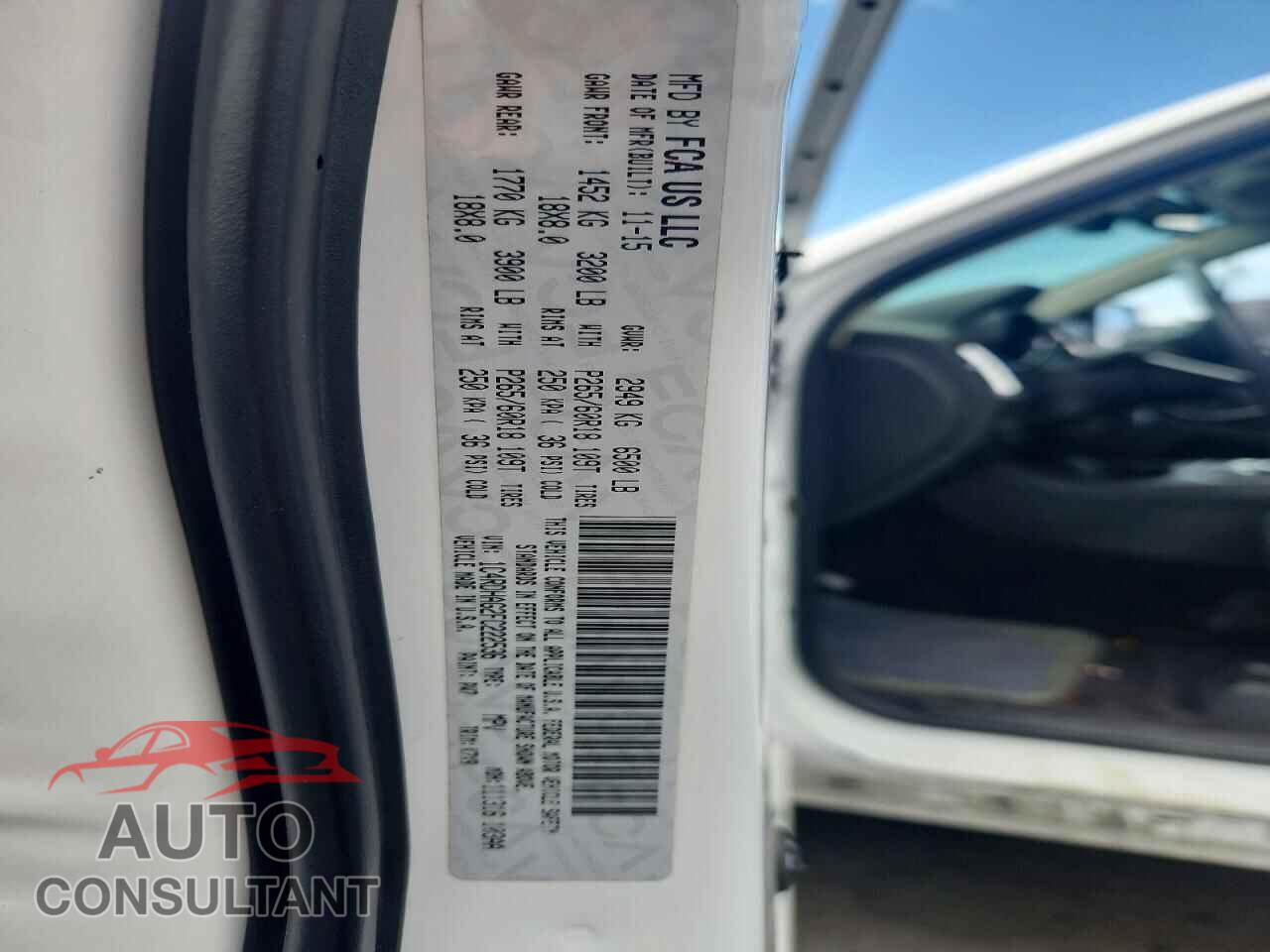 DODGE DURANGO 2015 - 1C4RDHAG2FC222536