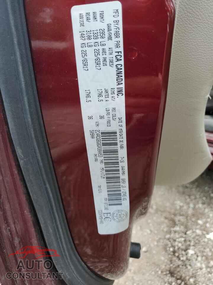 DODGE CARAVAN 2016 - 2C4RDGBG8GR390053