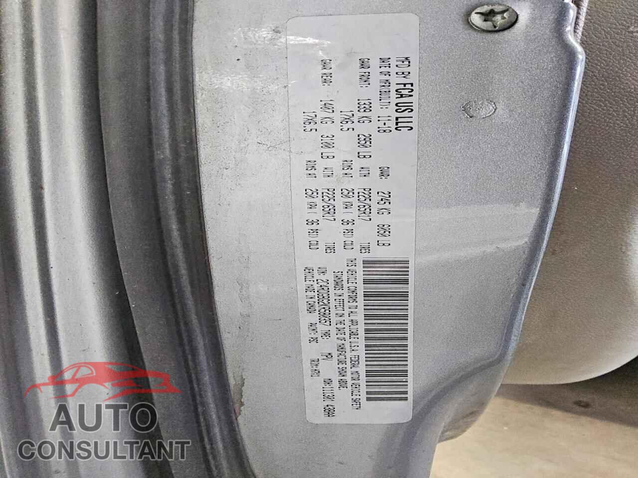 DODGE CARAVAN 2019 - 2C4RDGBG2KR580357