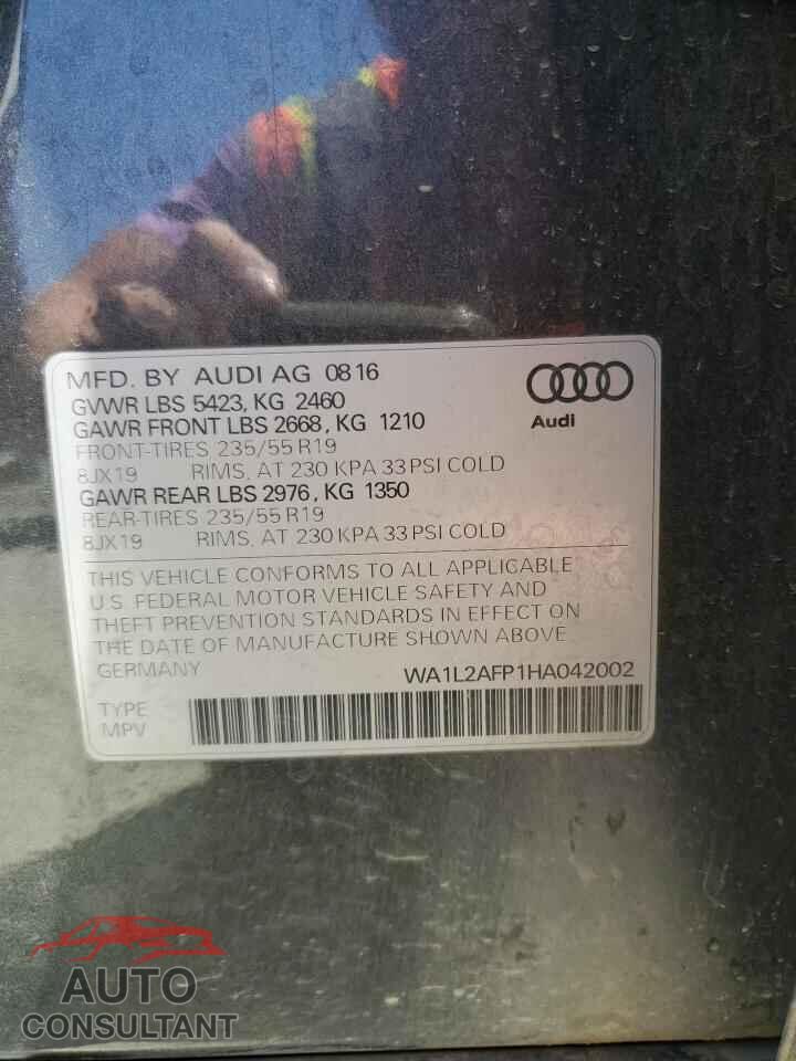 AUDI Q5 2017 - WA1L2AFP1HA042002