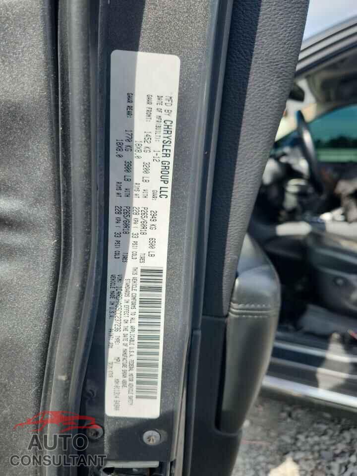 DODGE DURANGO 2012 - 1C4RDHAG5CC237236