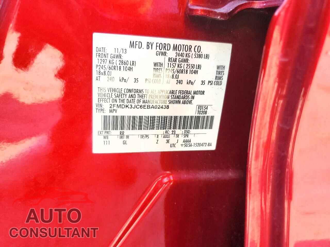 FORD EDGE 2014 - 2FMDK3JC6EBA02438