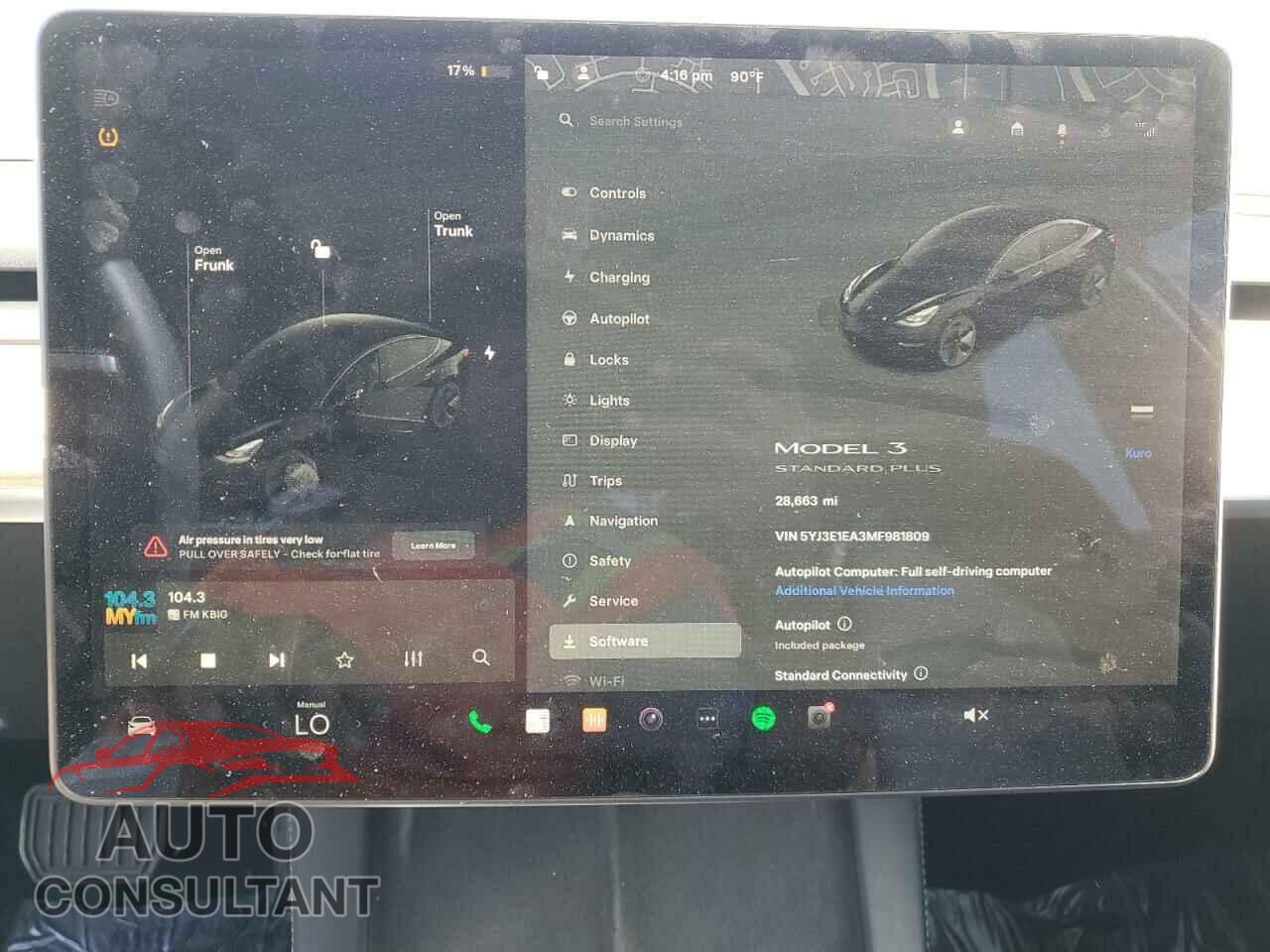 TESLA MODEL 3 2021 - 5YJ3E1EA3MF981809