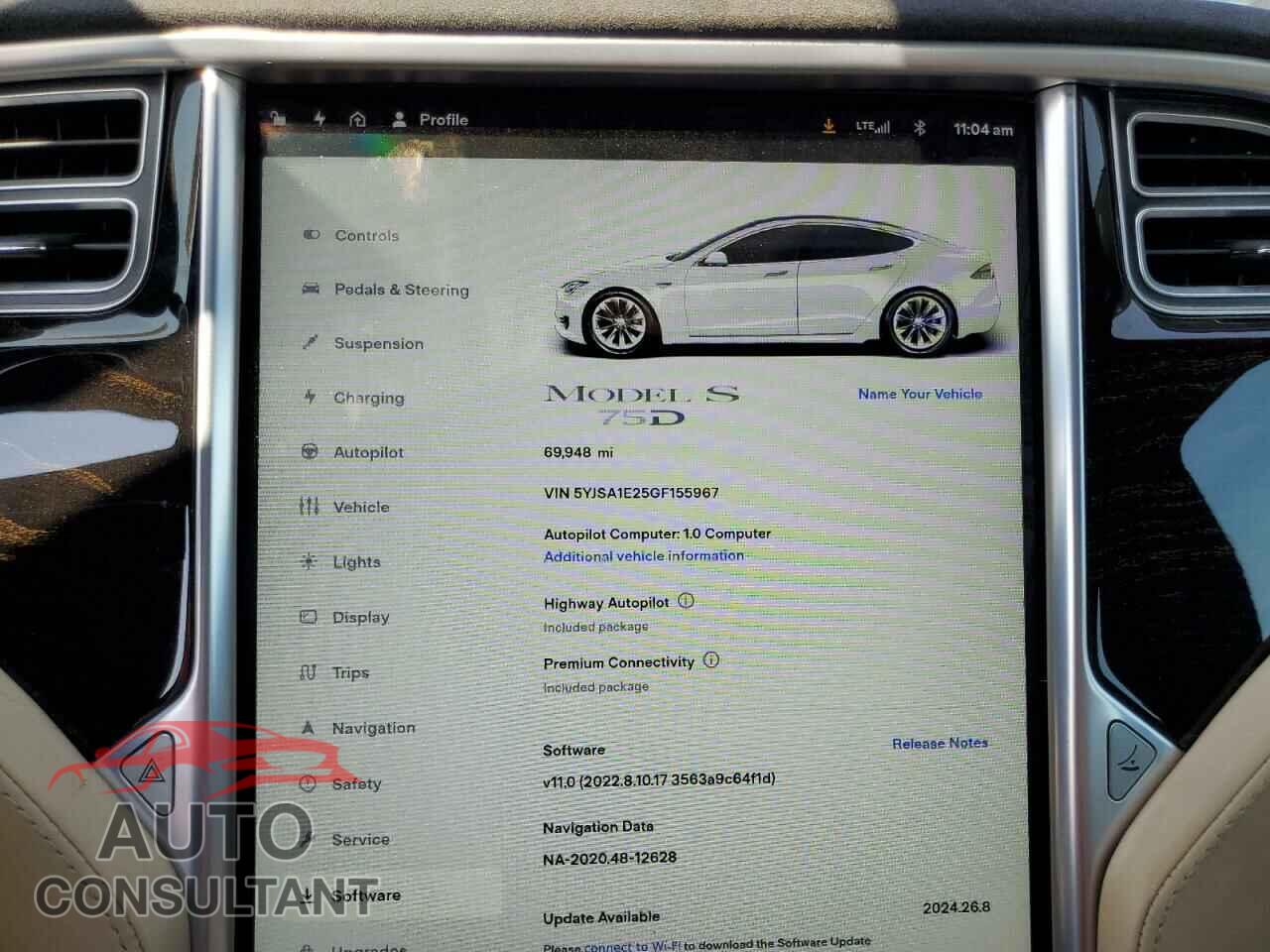 TESLA MODEL S 2016 - 5YJSA1E25GF155967