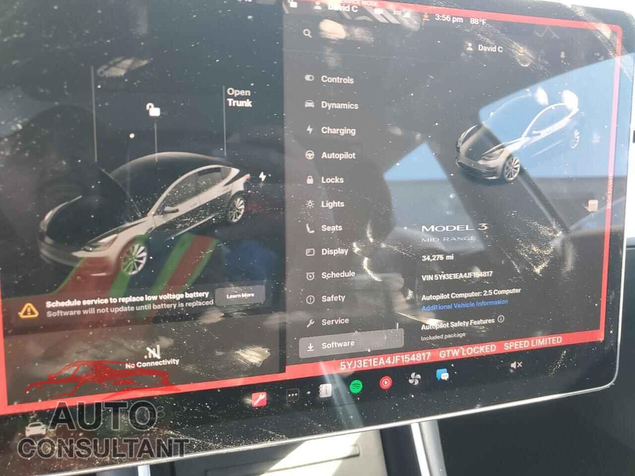 TESLA MODEL 3 2018 - 5YJ3E1EA4JF154817