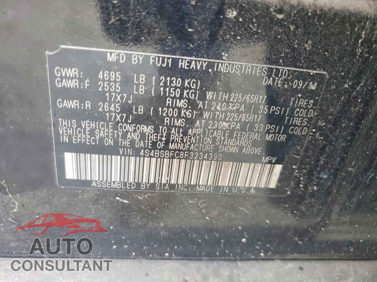 SUBARU OUTBACK 2015 - 4S4BSBFC8F3234390
