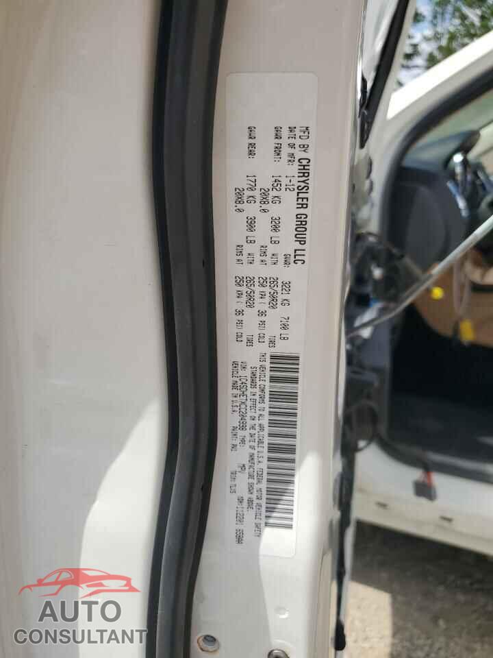 DODGE DURANGO 2012 - 1C4SDHETXCC204998