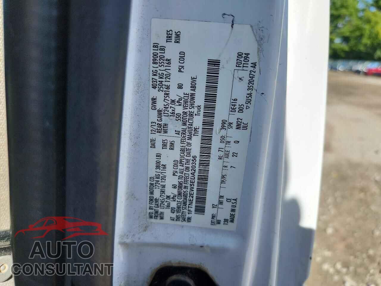 FORD ECONOLINE 2014 - 1FTNE2EW5EDA20356