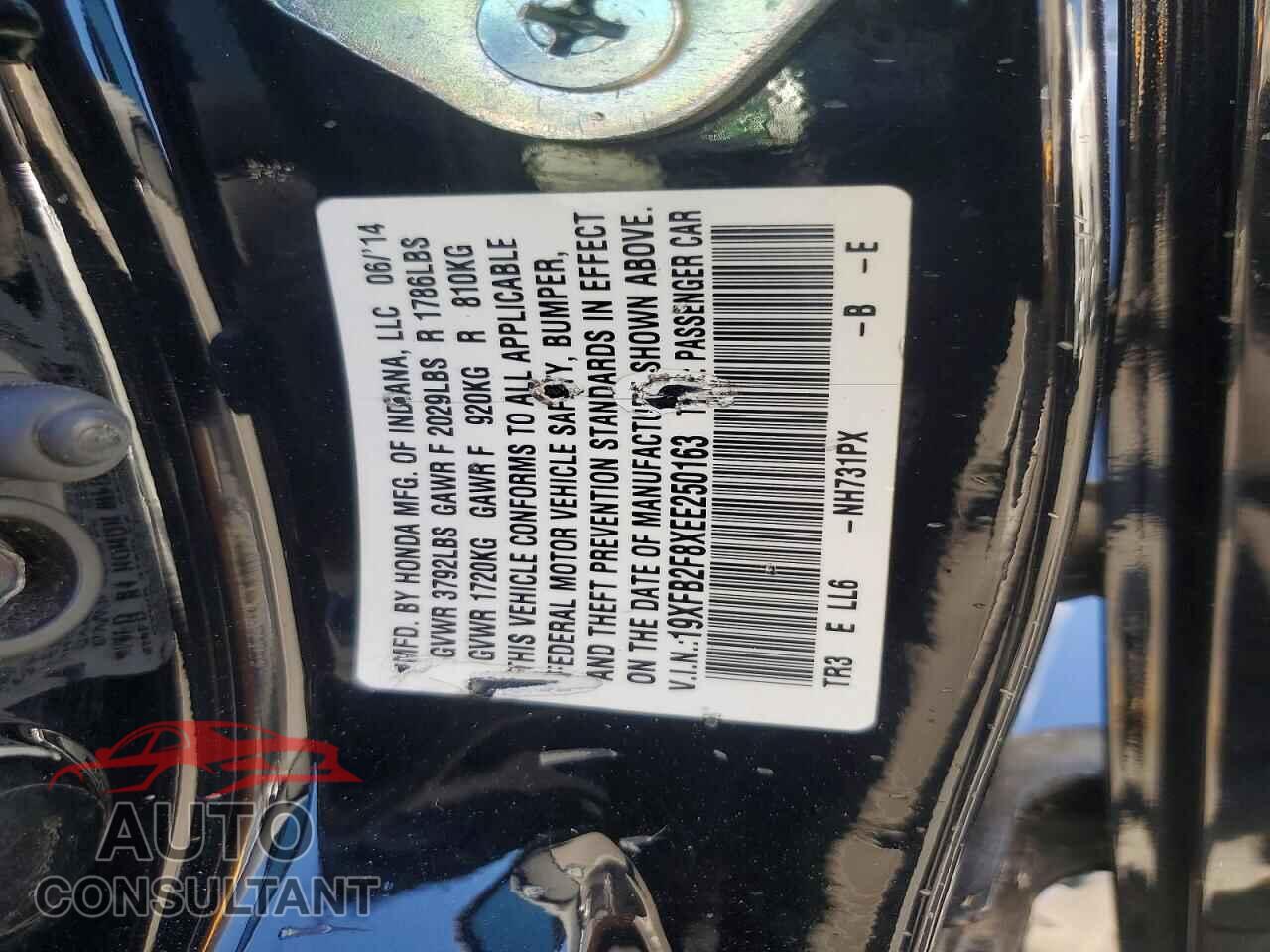 HONDA CIVIC 2014 - 19XFB2F8XEE250163