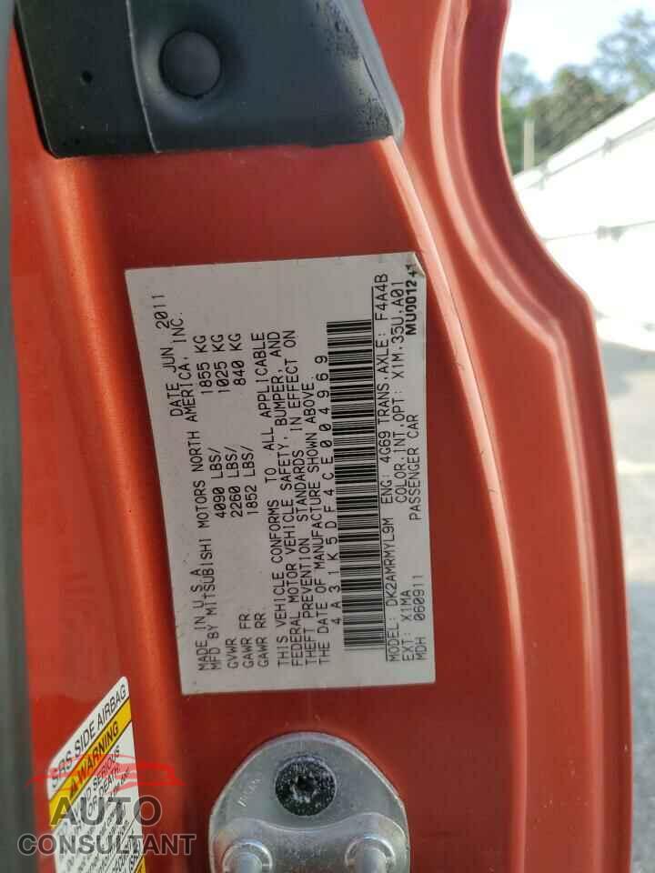 MITSUBISHI ECLIPSE 2012 - 4A31K5DF4CE004969