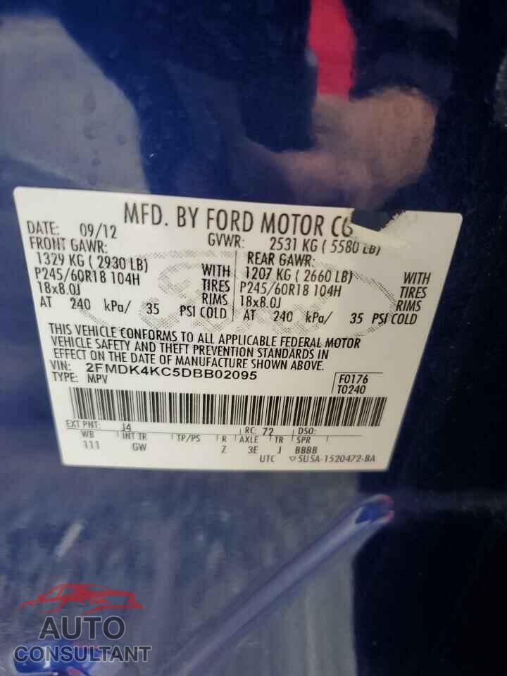 FORD EDGE 2013 - 2FMDK4KC5DBB02095