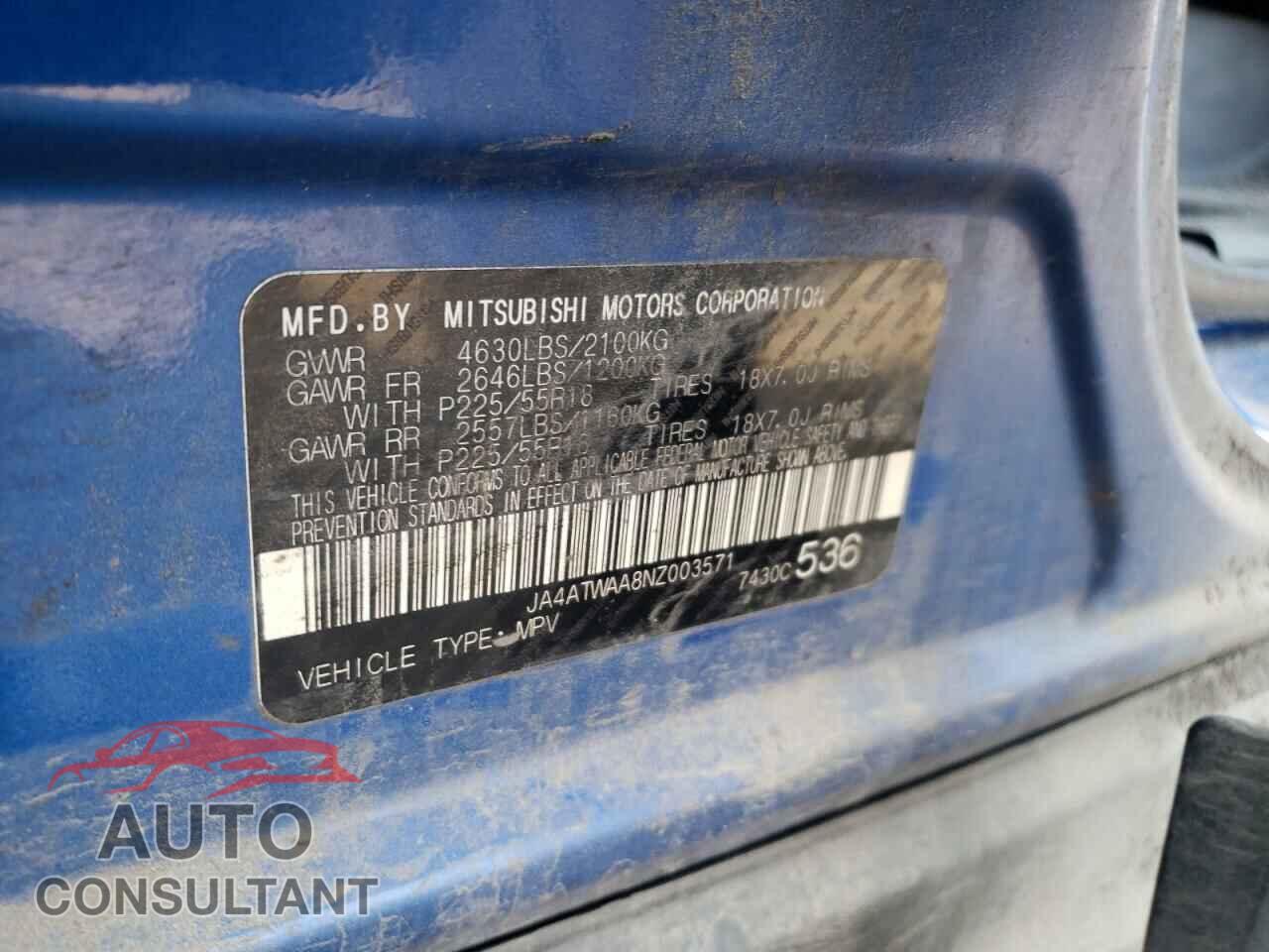 MITSUBISHI ECLIPSE 2022 - JA4ATWAA8NZ003571