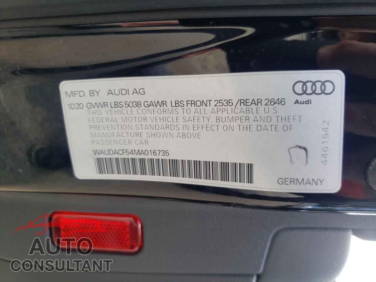 AUDI A5 2021 - WAUDACF54MA016735