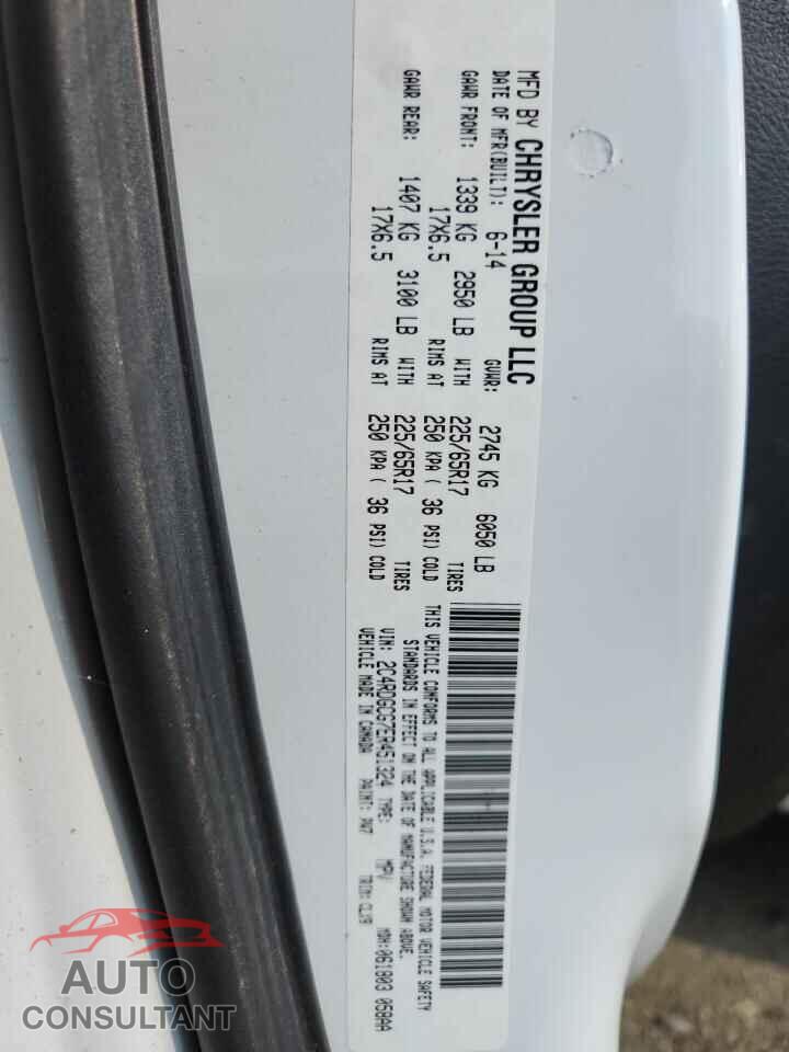 DODGE CARAVAN 2014 - 2C4RDGCG7ER451324