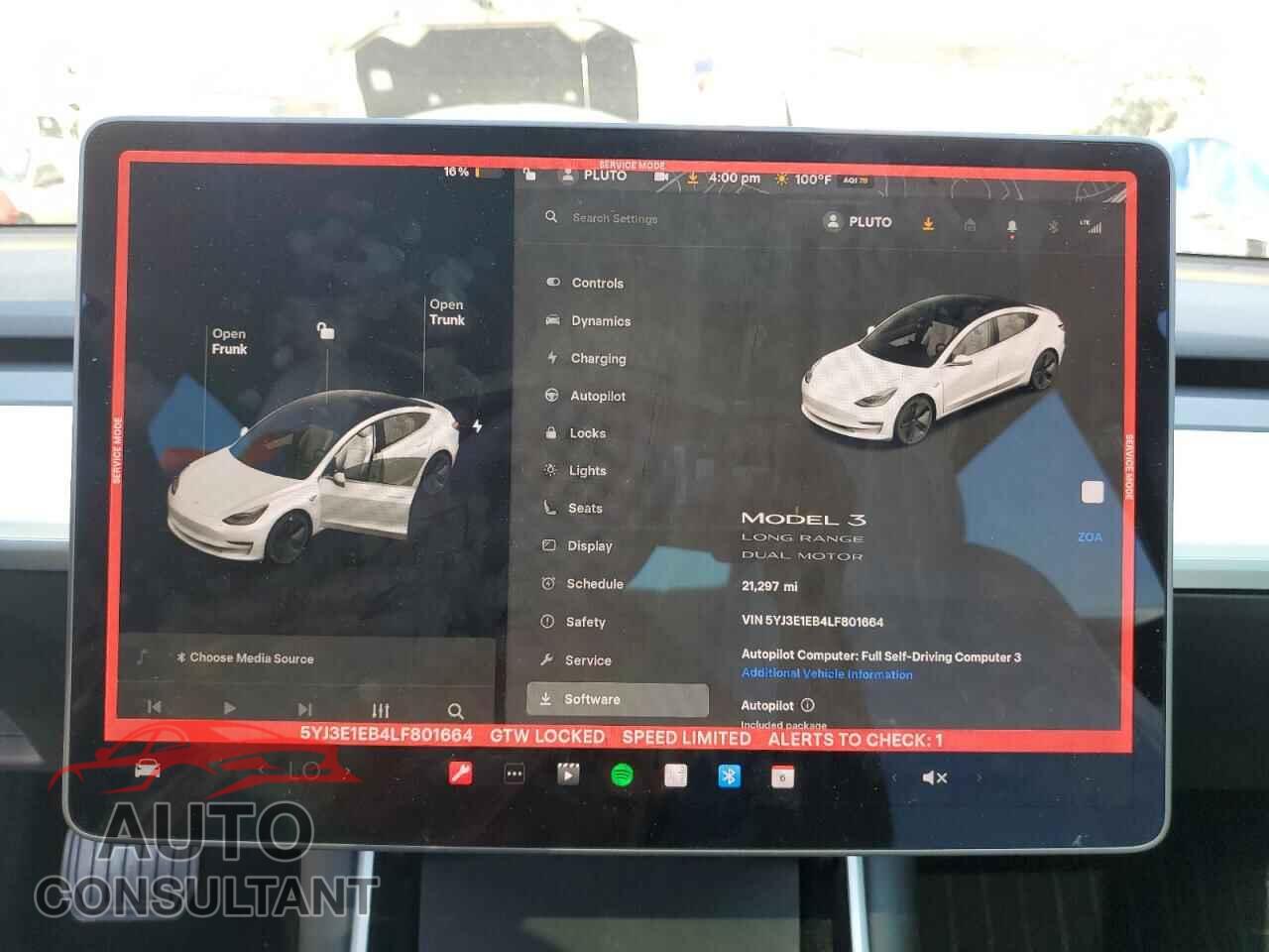 TESLA MODEL 3 2020 - 5YJ3E1EB4LF801664