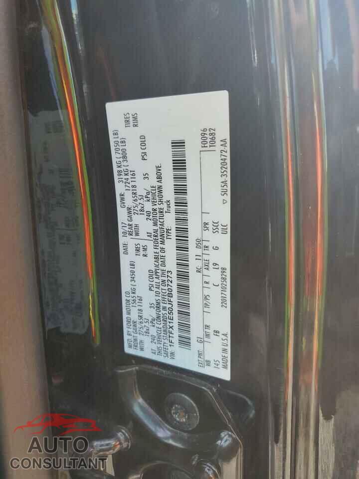FORD F-150 2018 - 1FTFX1E50JFB07273