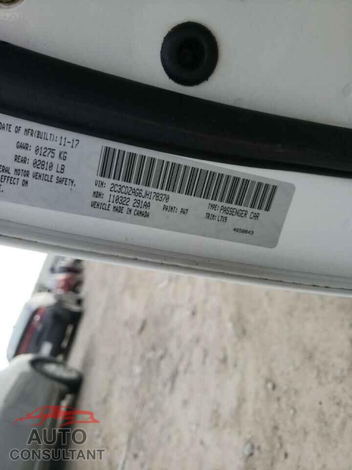 DODGE CHALLENGER 2018 - 2C3CDZAG6JH178370
