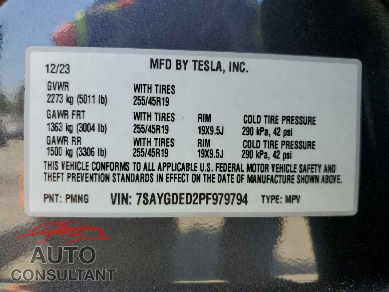 TESLA MODEL Y 2023 - 7SAYGDED2PF979794