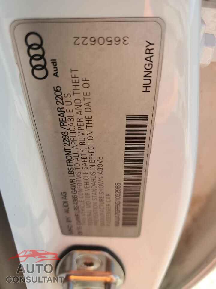 AUDI A3 2016 - WAUA7GFF5G1032965